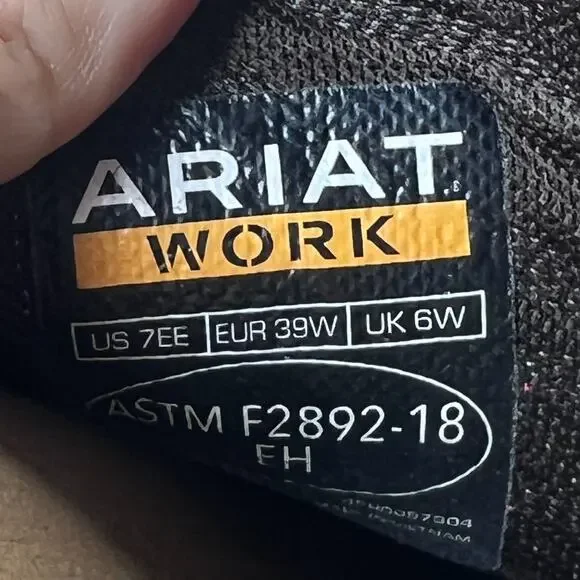 Ariat Groundbreaker Wide Square Toe Work Boots Mid Calf Brown Mens Size 7EE NEW - Picture 8 of 9